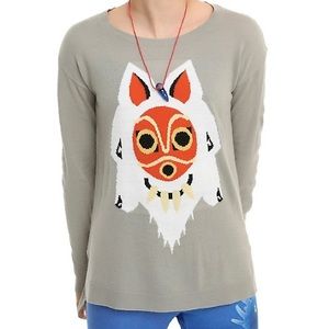Princess Mononoke grey knit studio ghibli sweater